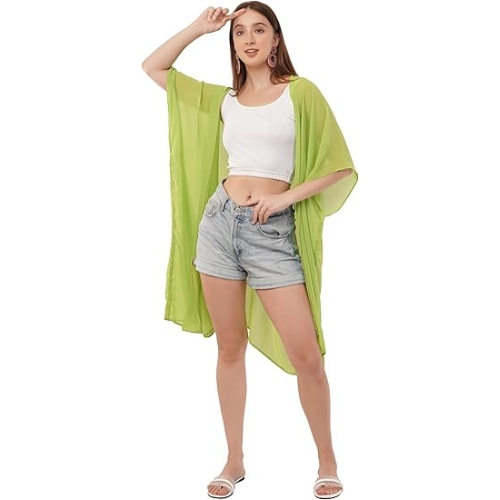 Art Of Creation Cardigan for Women Kimono Swimsuit Coverups 3/4 Sleeve Beach Cover Up Swimwear Open Front For Summer