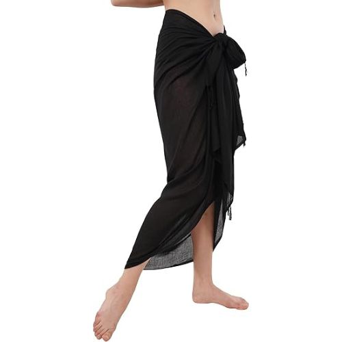 Art Of Creation Sarong Wraps For Women Beach Long Cover Up Skirt Swimsuit Bikini Wrap For Swimwear Scarf Free Size